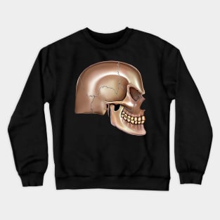 Angry Brown Skull Crewneck Sweatshirt